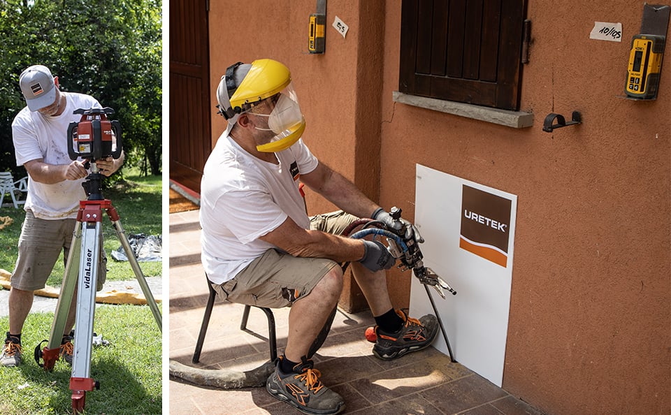 Controle des injections par niveau laser