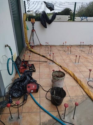 malha injeções de resina expansiva