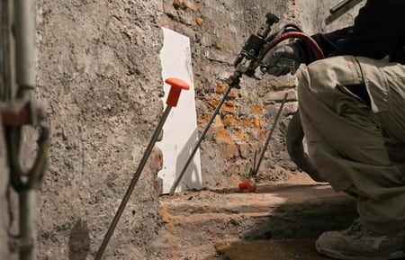 injeções de resina expansiva