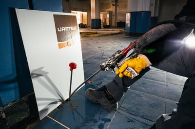 Injeções de resina no terreno