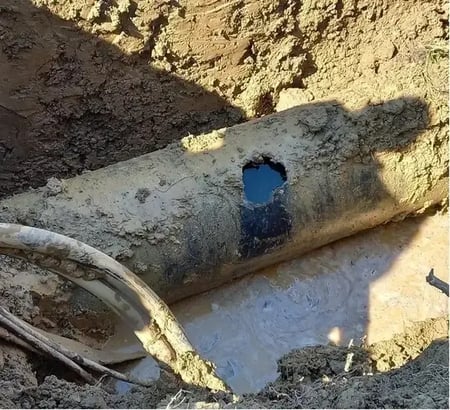 rutura de tubagens enterradas