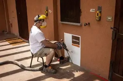 Injecções de resina no solo