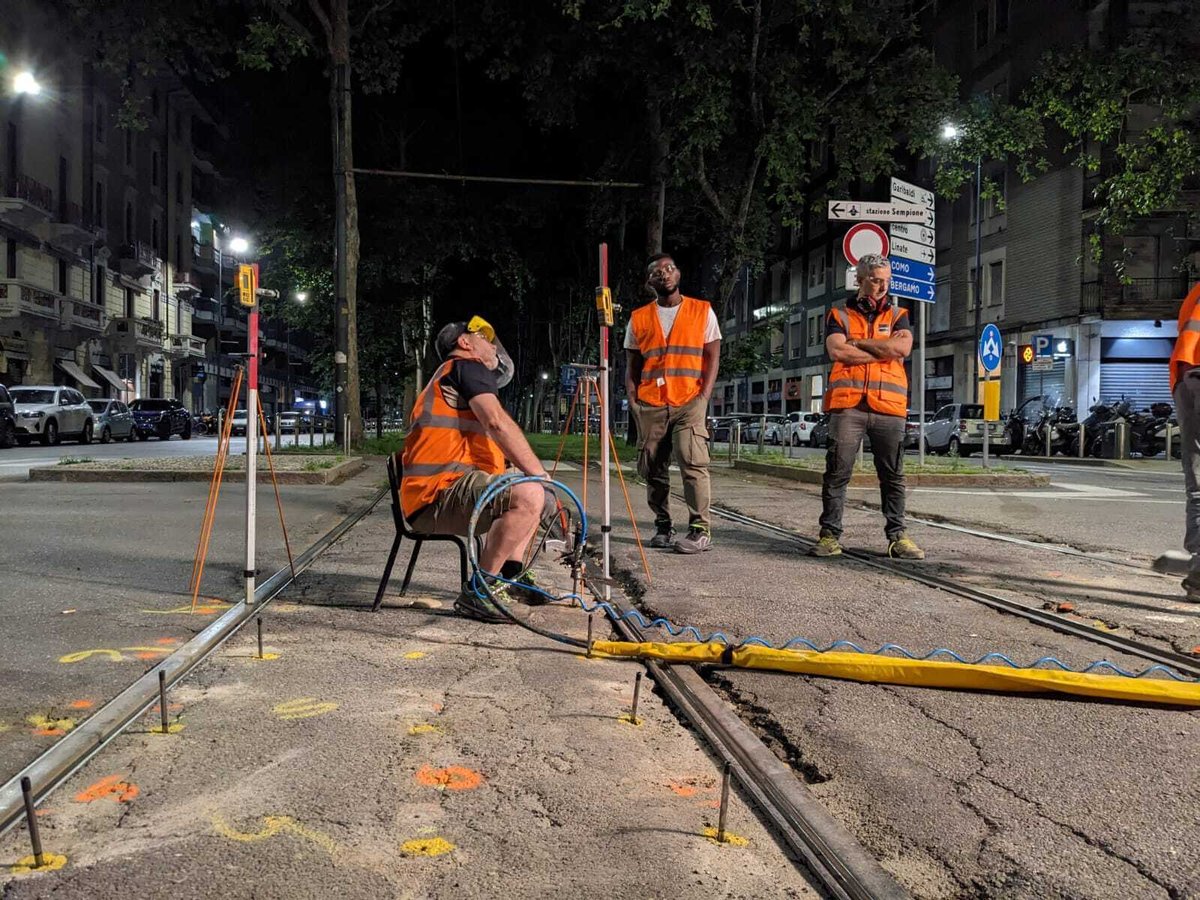 Intervenção no elétrico de Milão