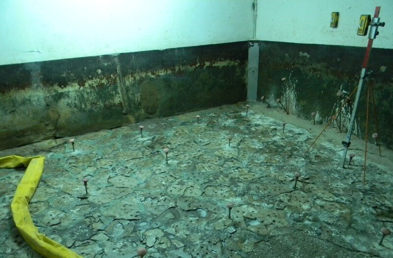 Pontos de injeção de resina