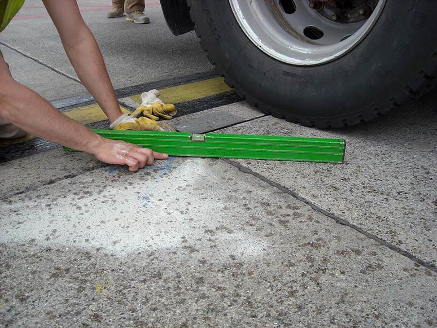 desnível no pavimento