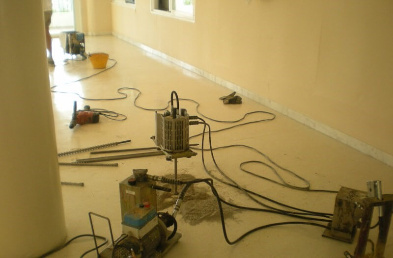 Realização de ensaio penetrométrico