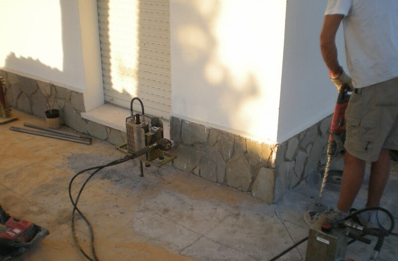 Realização de ensaio penetrométrico