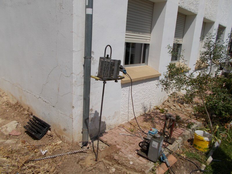 Realização de ensaio penetrométrico