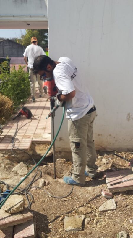 perfuração do solo