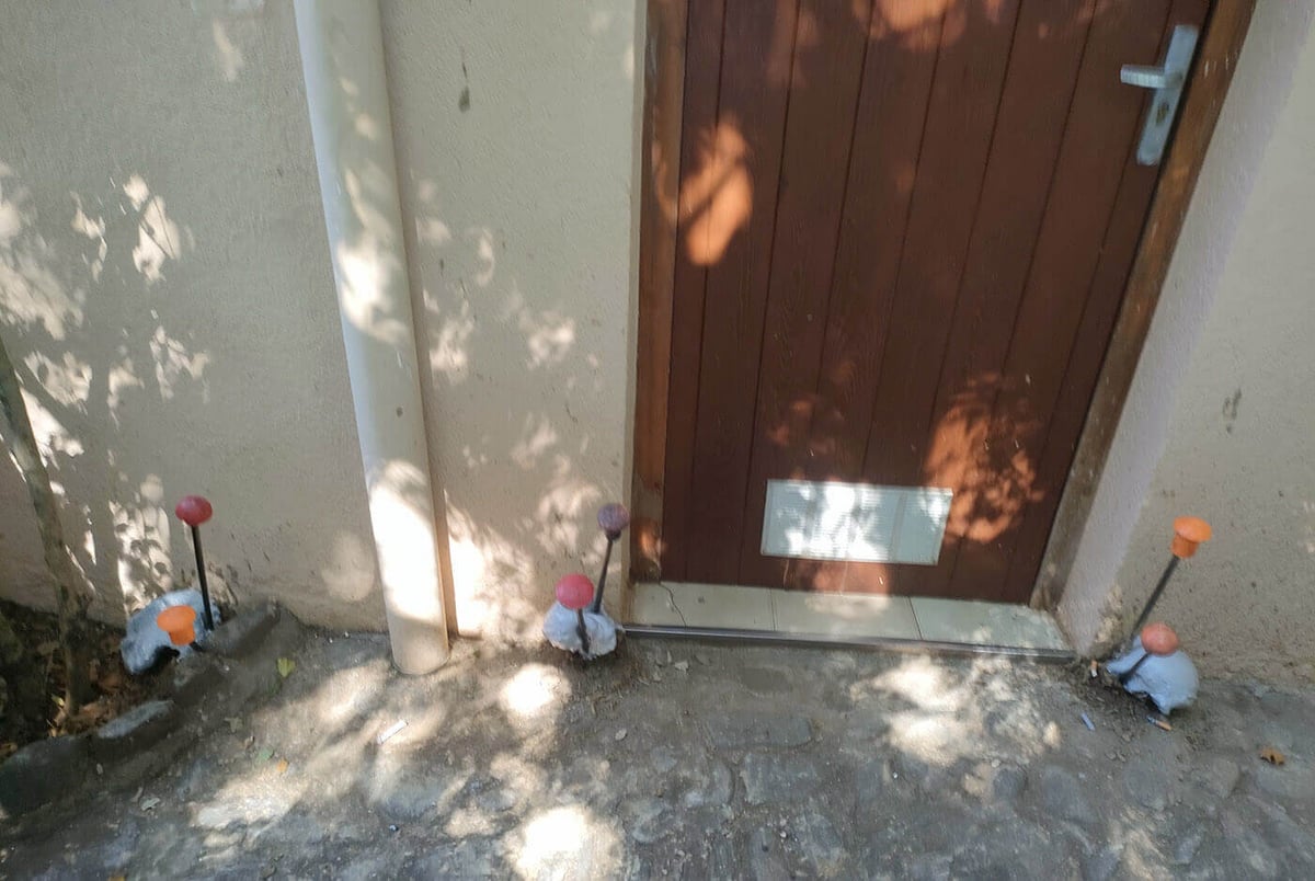 Pontos de injeção de resina