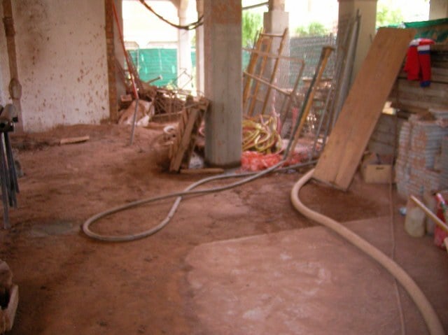 Intervenção necessária para a consolidação do terreno de fundação