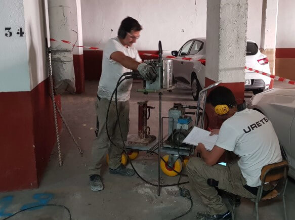 Realização de ensaio penetrométrico