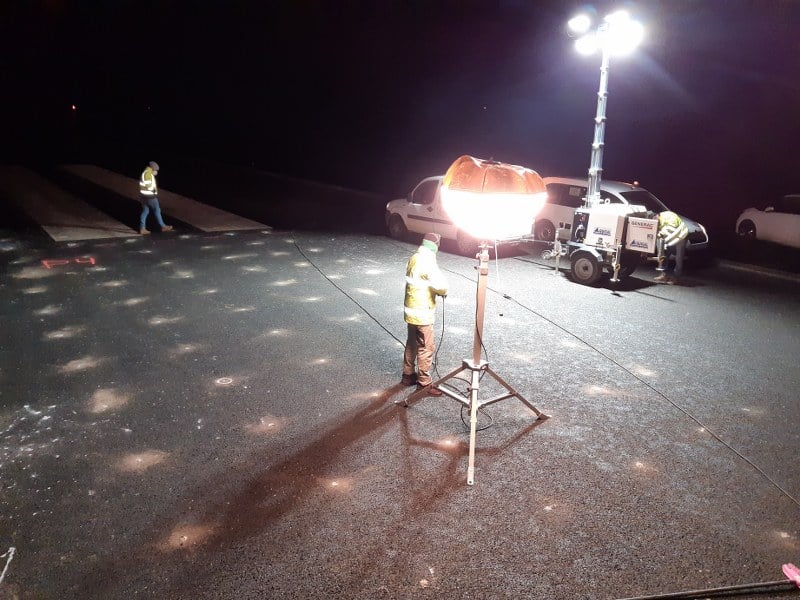 Intervenção para a estabilização do pavimento do aeroporto de Santiago