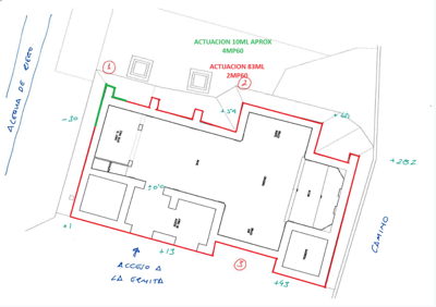 planta da zona de intervenção