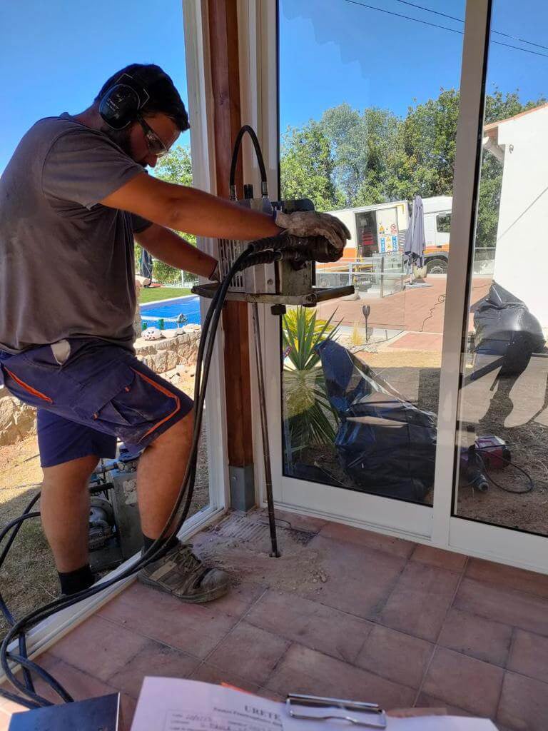 Realização de ensaio penetrométrico