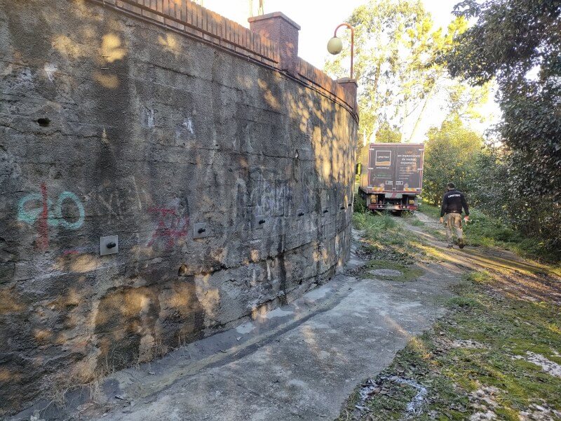 Muro de intervenção de estabilização