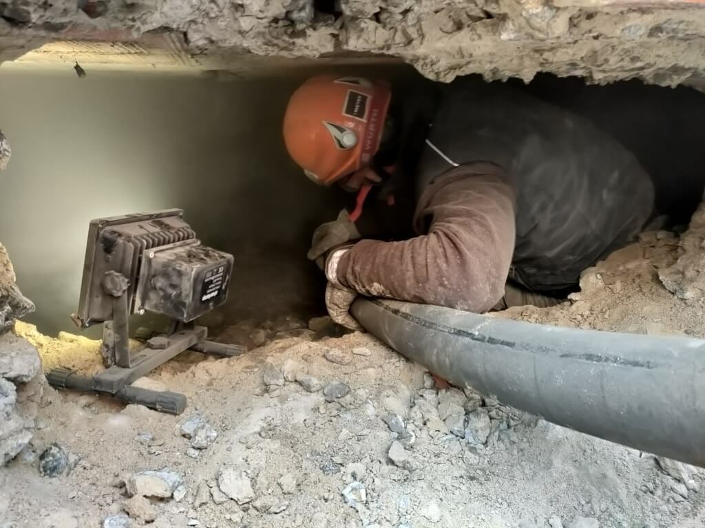 Bombeamento de argila expandida