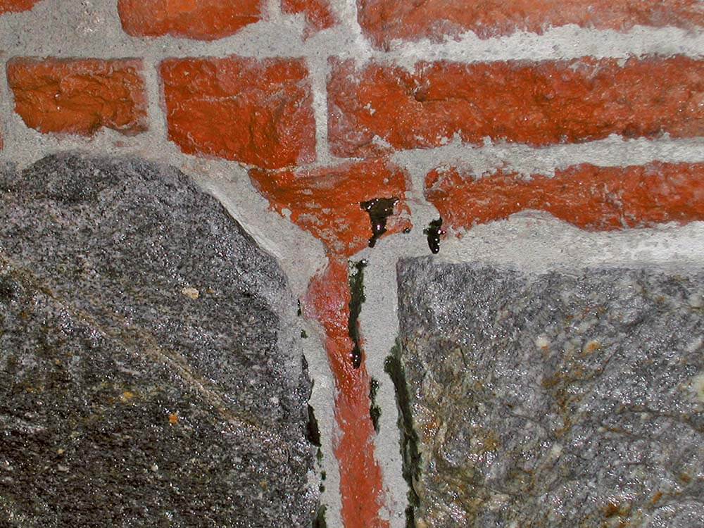 Enchimento de alvenaria do muro