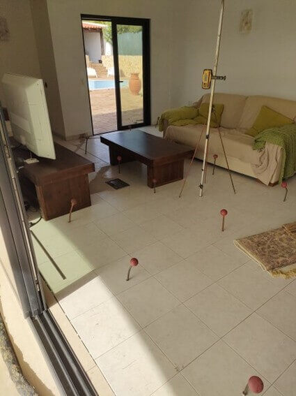 Pontos de injeção de resina