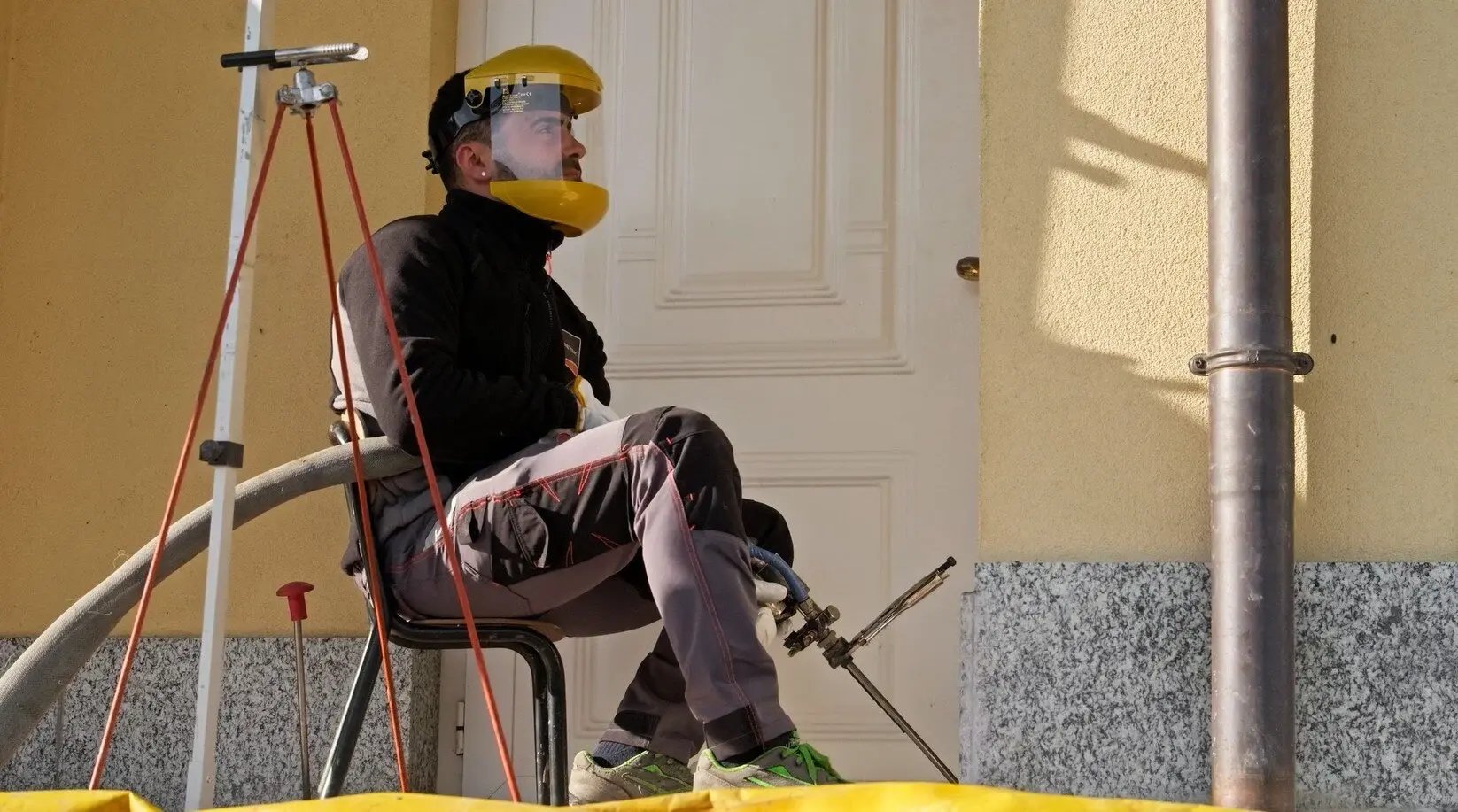 Injeções de resina no terreno